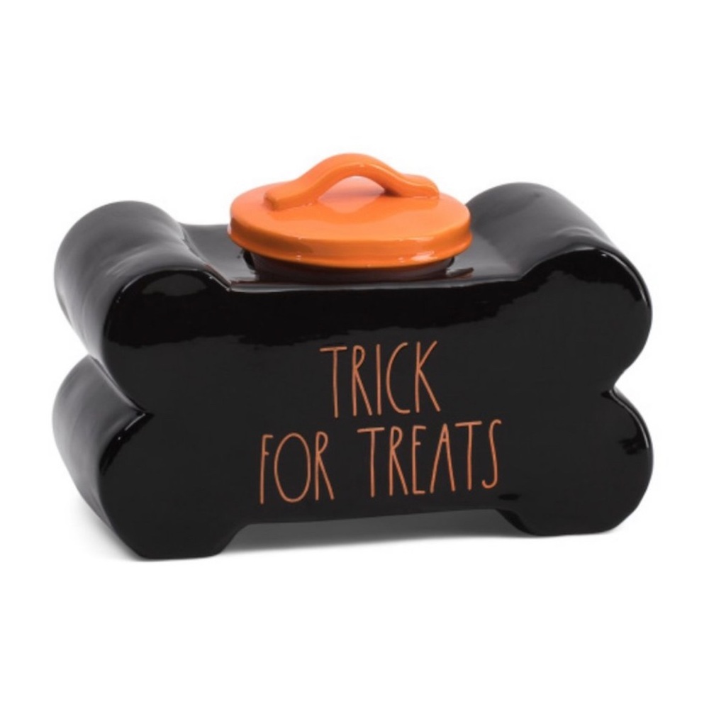 Rae Dunn Trick for Treats bone shaped canister